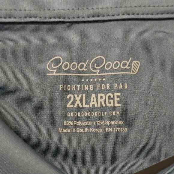Good Good Golf x GMC Polo Shirt 2XL Blue Great American Golf Adventure Limited - Picture 3 of 11